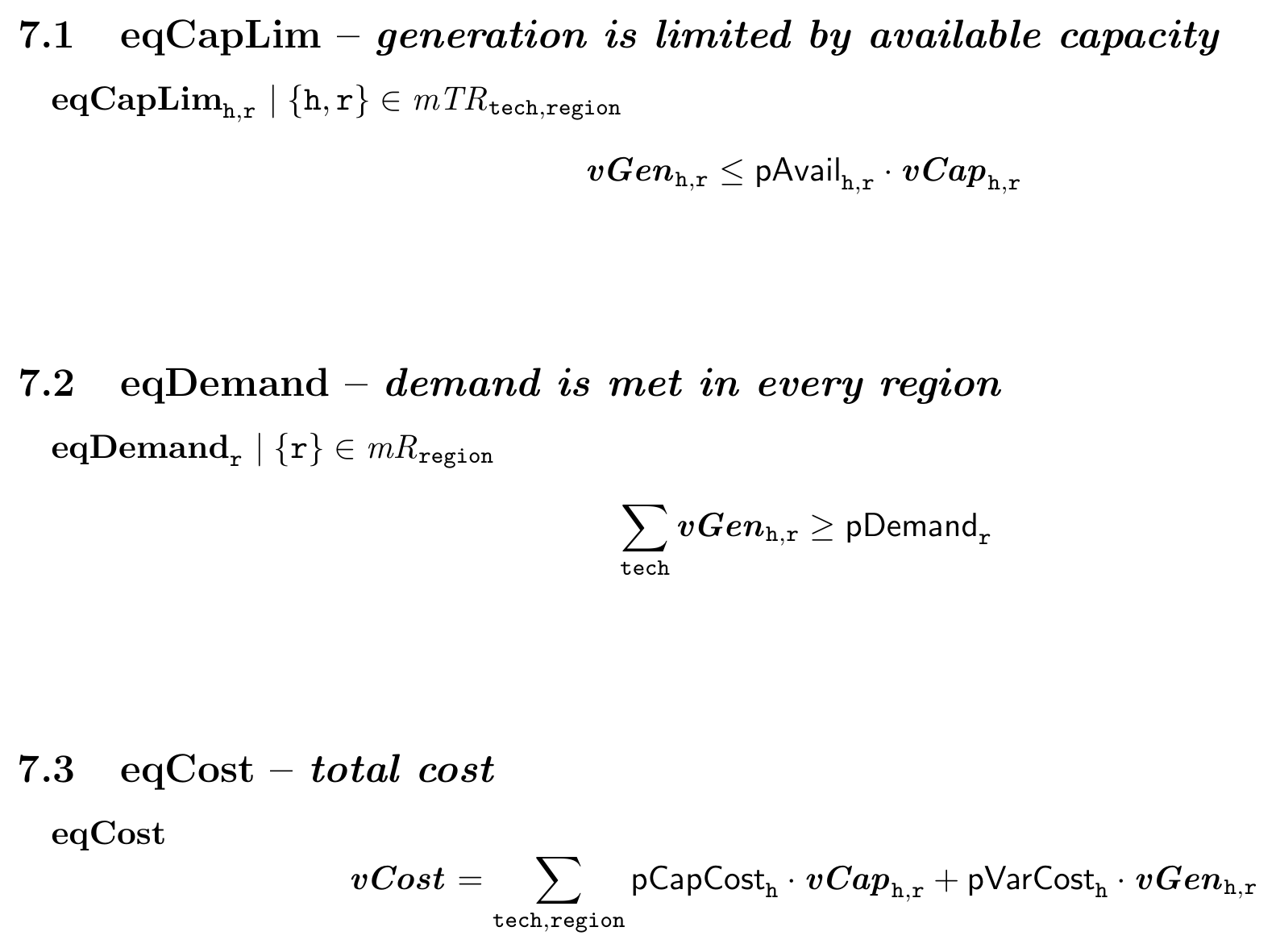 Equations section of the toy model, compiled to PDF